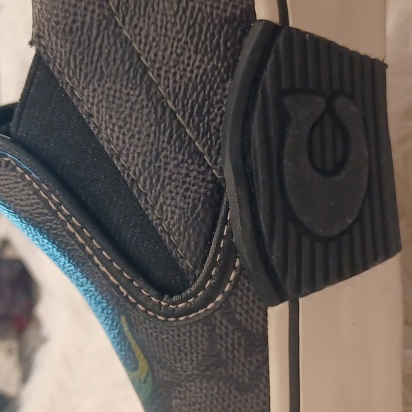 COACH Men's Black Skate Slip On Sneaker In Signature Canvas With Rexy SZ 8.5 - Picture 15 of 16